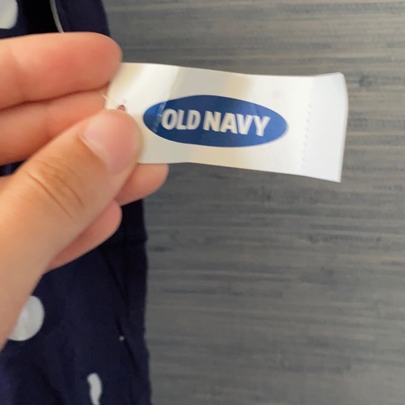 Navy blue polkadot top from Old Navy - Picture 3 of 5